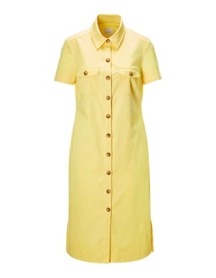 Schmales Hemdblusenkleid mit Kurzarm