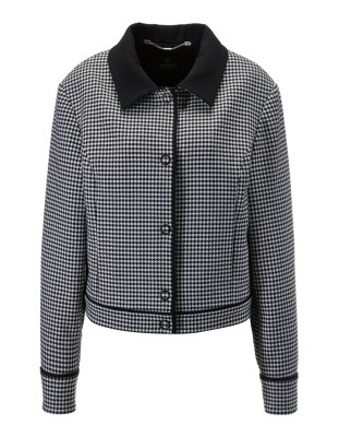 Blouson-Jacke mit Hahnentritt-Muster