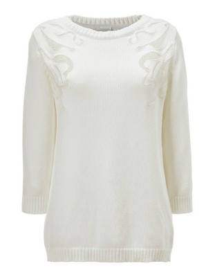 Pullover mit Transparent-Einsätzen