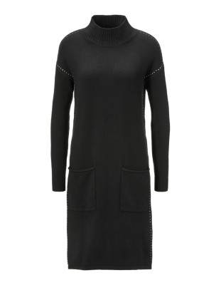 Strickkleid mit Stehkragen